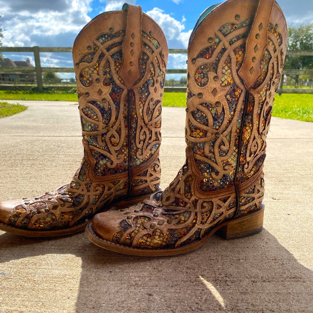 Corral Women’s Cowboy Boots Glitter Inlay